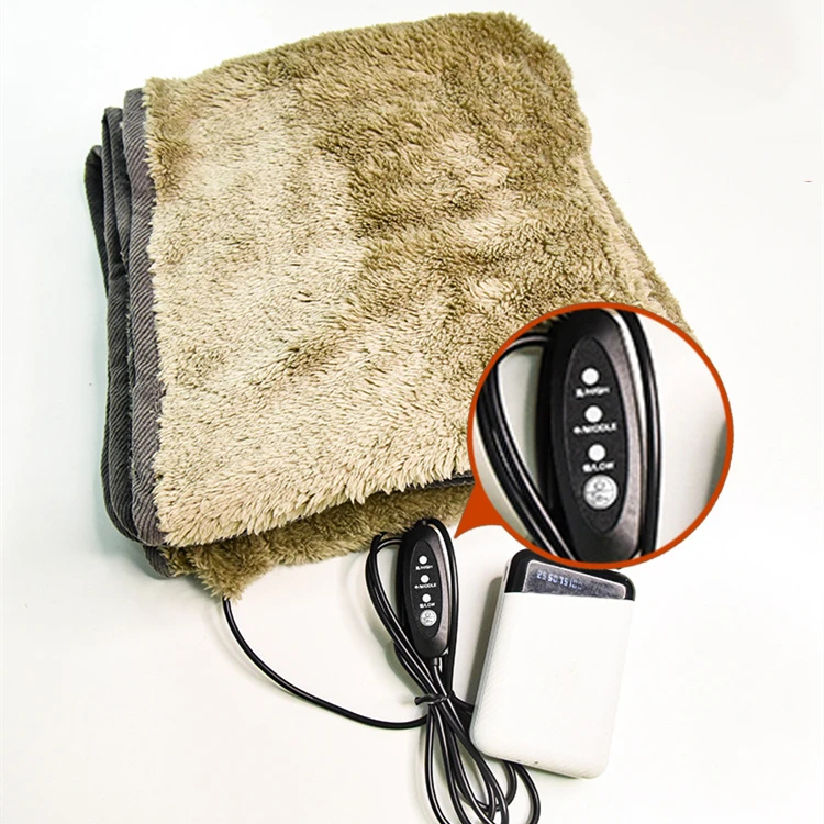Wholesale Usb Rechargeable Shawl Car Cover Blanket Fleece Heated Throw