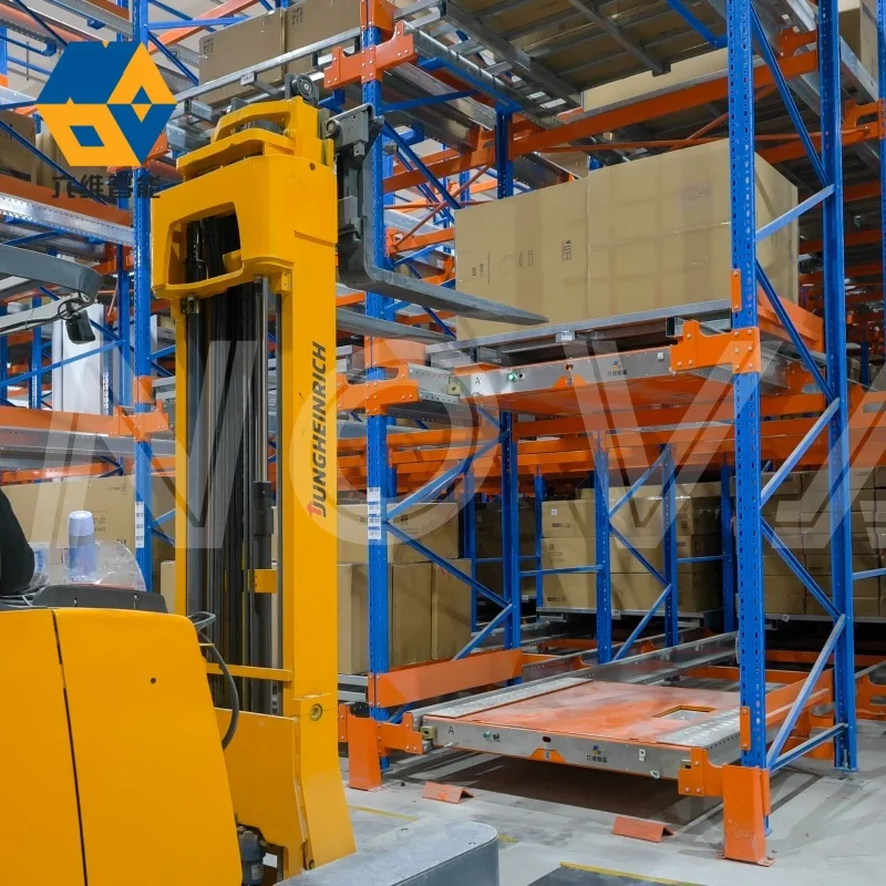 고용량 자동 창고 스태킹 랙 선반 라디오 셔틀 랙킹 시스템 양방향/사방향 팔레트 라디오 셔틀 랙