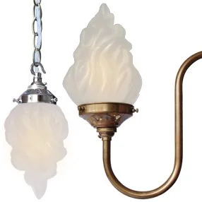 flame shaped lamp globes