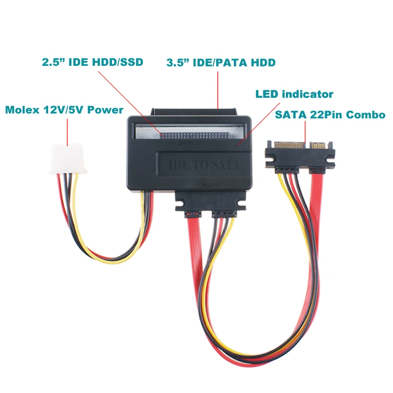 Sata Ide Adapter 2 5 3 5 Ide To Sata Converter Docking Station W Power 2 5 44pin 3 5 40 Pin Ide Hard Drive Dvd To Sata Buy Sata Ide Adapter Ide To Sata Converter Ide Hard