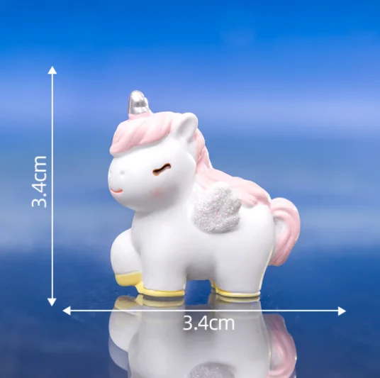 Mini Kawaii Cute DIY Bath Bomb Pink Rainbow Resin Unicorn Toy - Main Image