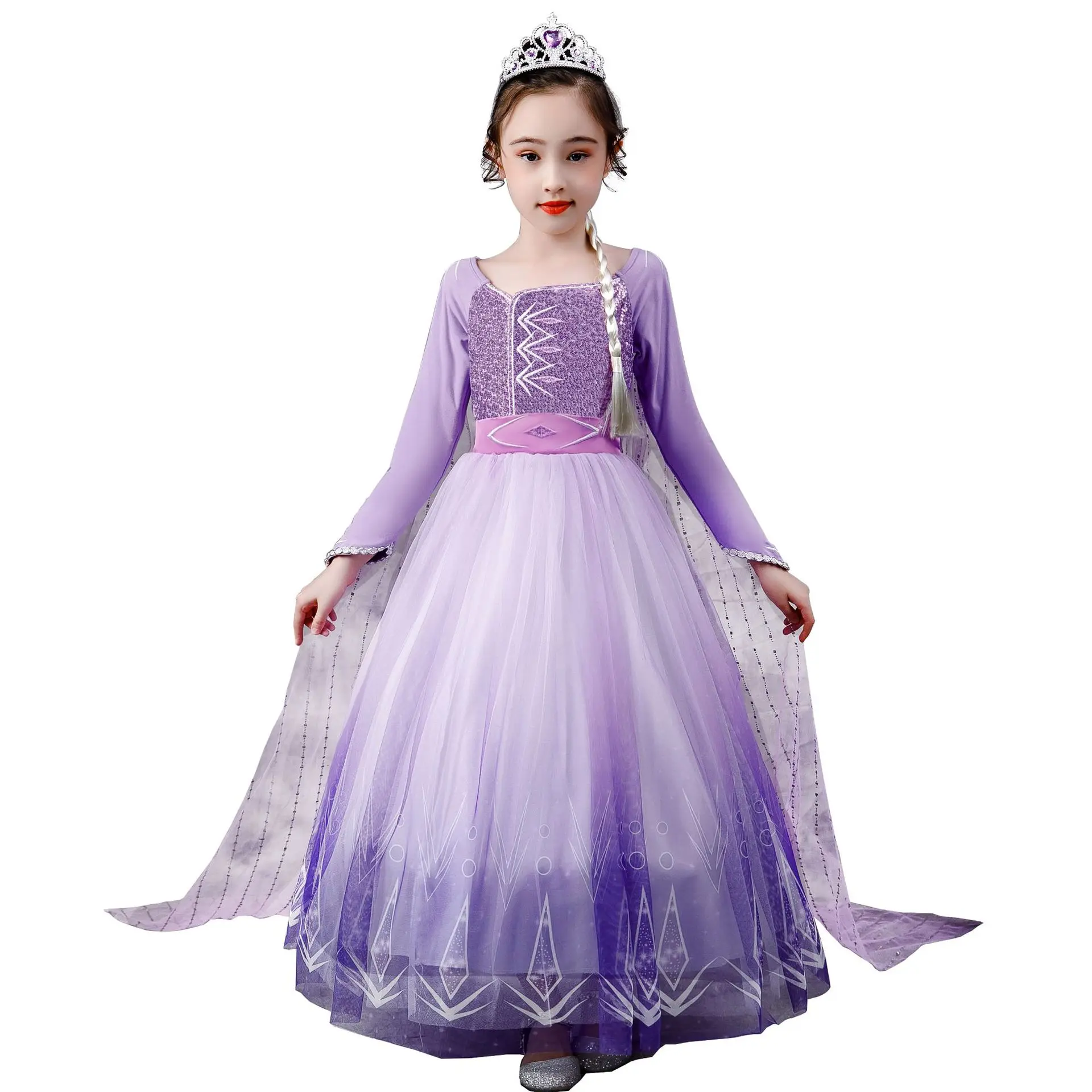 Girls Elsa Anna Princess Dress Sequins Fancy Cosplay Costume Purple Ball  Gown Christmas Birthday Party Kids - Buy Dress Pricess Anna Y Elsa,Elsa  Princess Dress,Dress Elsa Princess Costume Product on ...