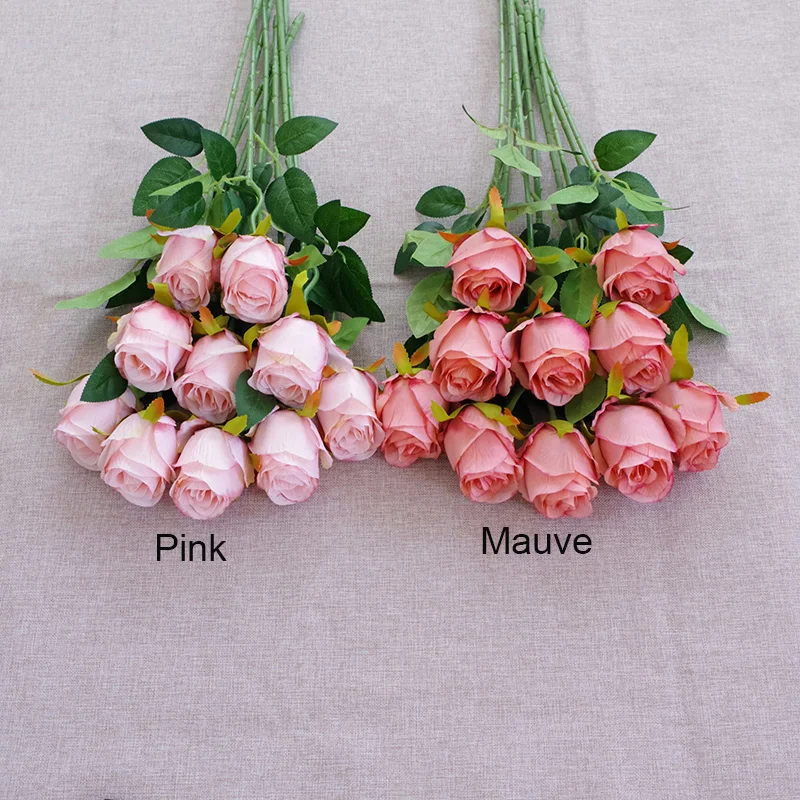 Wholesale Silk Flowers Artificial Long Stem White Roses Silk Christmas