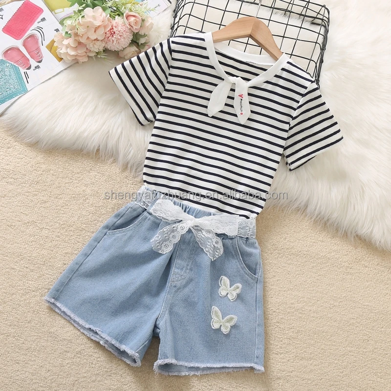 2022 children's wear women's T-shirt set high quality factory direct sales