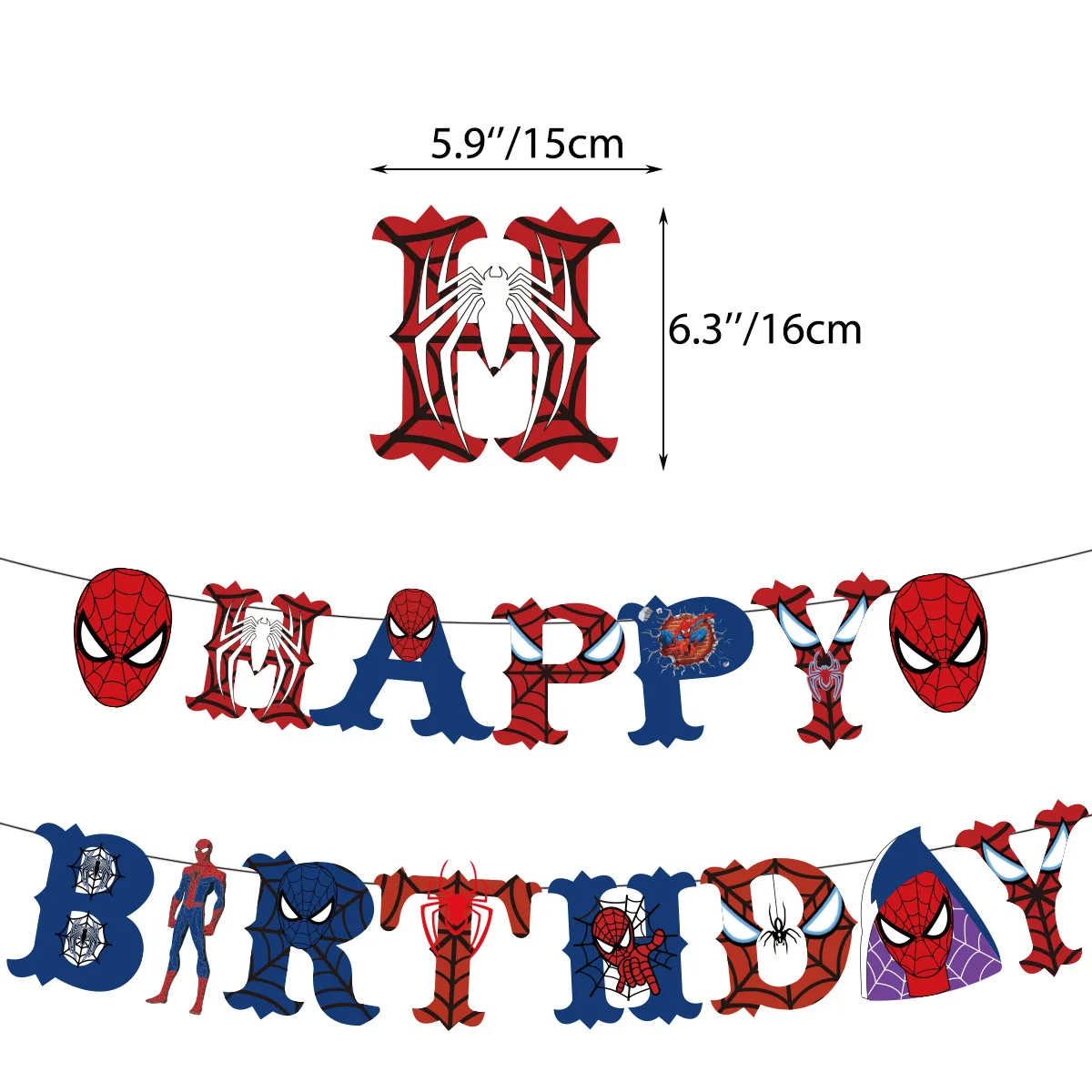 thumbnail image 2 of Spiderman Party Supplies Set – Table Cover, Plates, Banner, Balloons – Kids Birthday 2 of 6