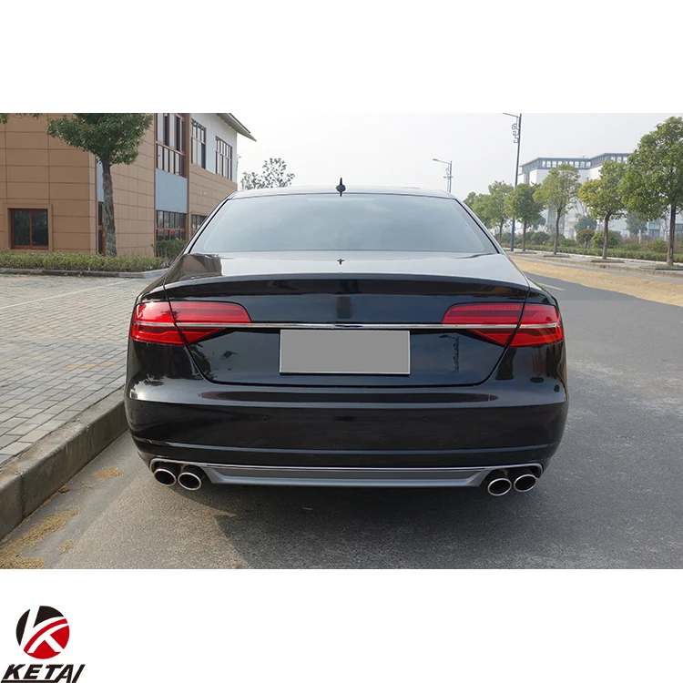 2015-2017 S8 Style Stainless Steel Rear Diffuser  For AUDI A8