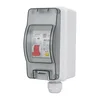 2-position protective box + 2P residual current device (RCD)