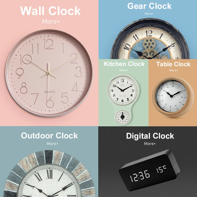 Top Seller Clocks Round Custom Natural Battery Operated Silent Digital Wooden 3D DIY Wall Clock Home Decoration