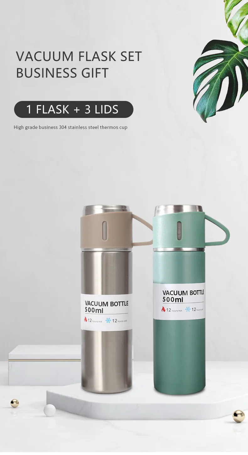Modern Thermal Tumbler Hot Water Vacuum Flask Set Vacuum Sealed Thermo