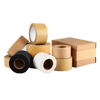 Custom Brown Eco Self-Adhesive Kraft Paper Packing Tape For Sealing and Packaging Use