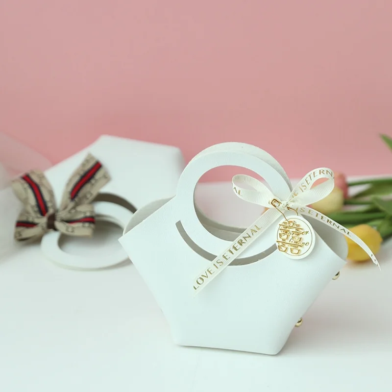 Portable Pu Leather Small Gift Pouch For Weddings Parties, Oem