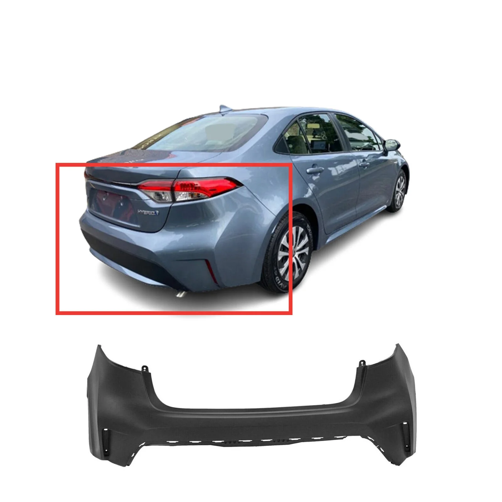 Saivis car body spare parts back rear bumper cover for 2020-2021 Toyota Corolla L LE SE XLE