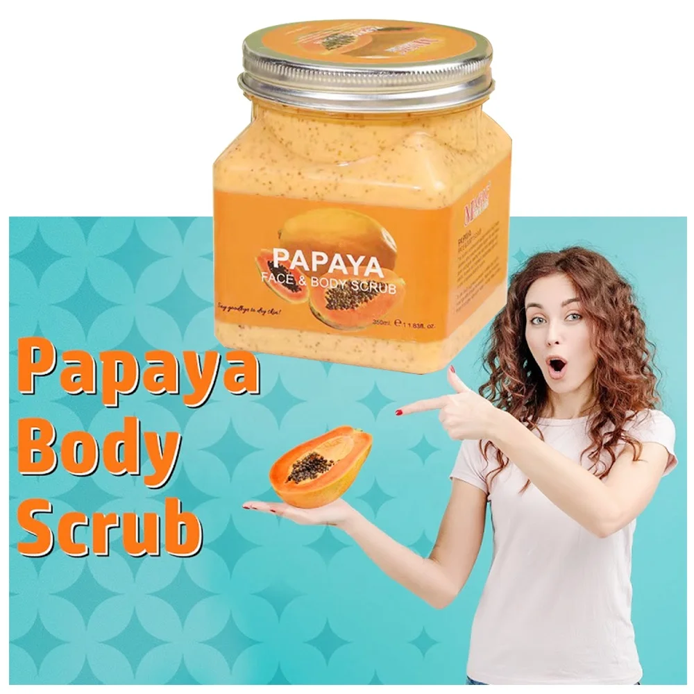 Remove Dirt Deeply Improve Chicken Skin Cleansing Whitening Polish Skin Bright Smooth Papaya Face Body Scrub