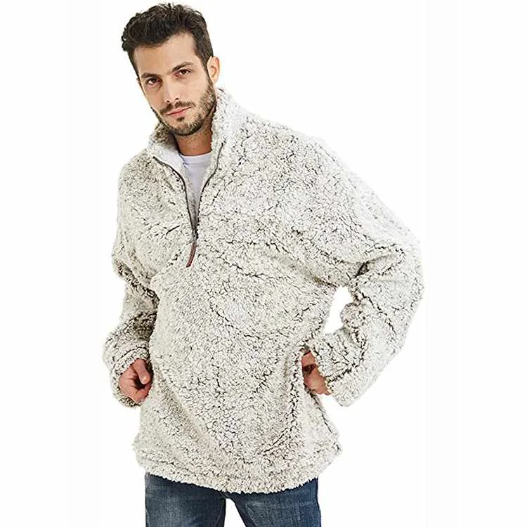 mens half zip sherpa fleece