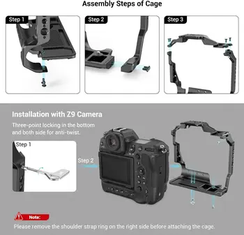 SmallRig Z9 Camera Cage for Nikon Z9, Aluminum Alloy Camera Video Cage Film Movie Making Cage with Shoe Mount 3195 detail image
