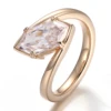 Real solid 10K gold moissanite  ring