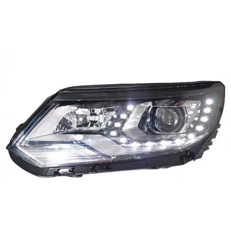 For Volkswagen Tiguan Headlamp Projector Lens 2013-2016 Bi-xenon LED Headlamp D2h Hid Drl Auto Parts Car Lights Plug and Play