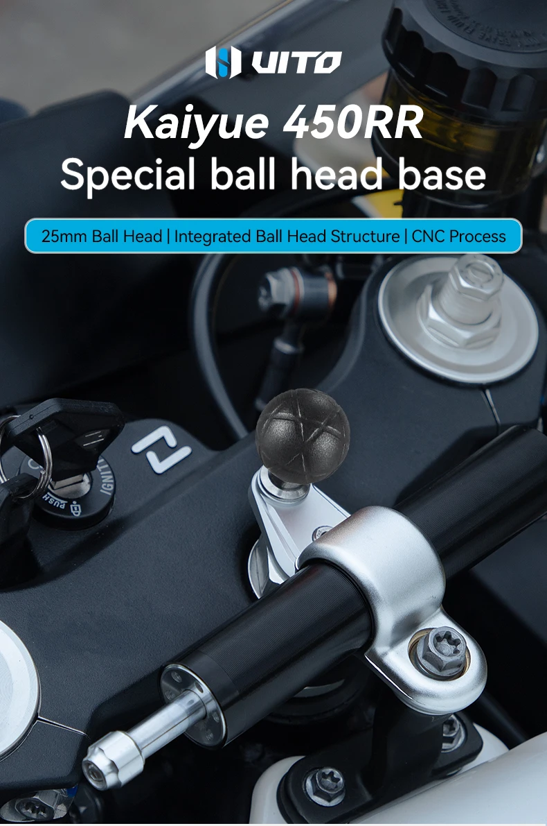 High Quality Universal Motorcycle Bicycle Mobile Cell Phone Stand Rectangle Ball Head Base Inch Ball Head Base Holder manufacture