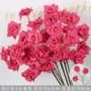 Branche de rose rouge à trois têtes