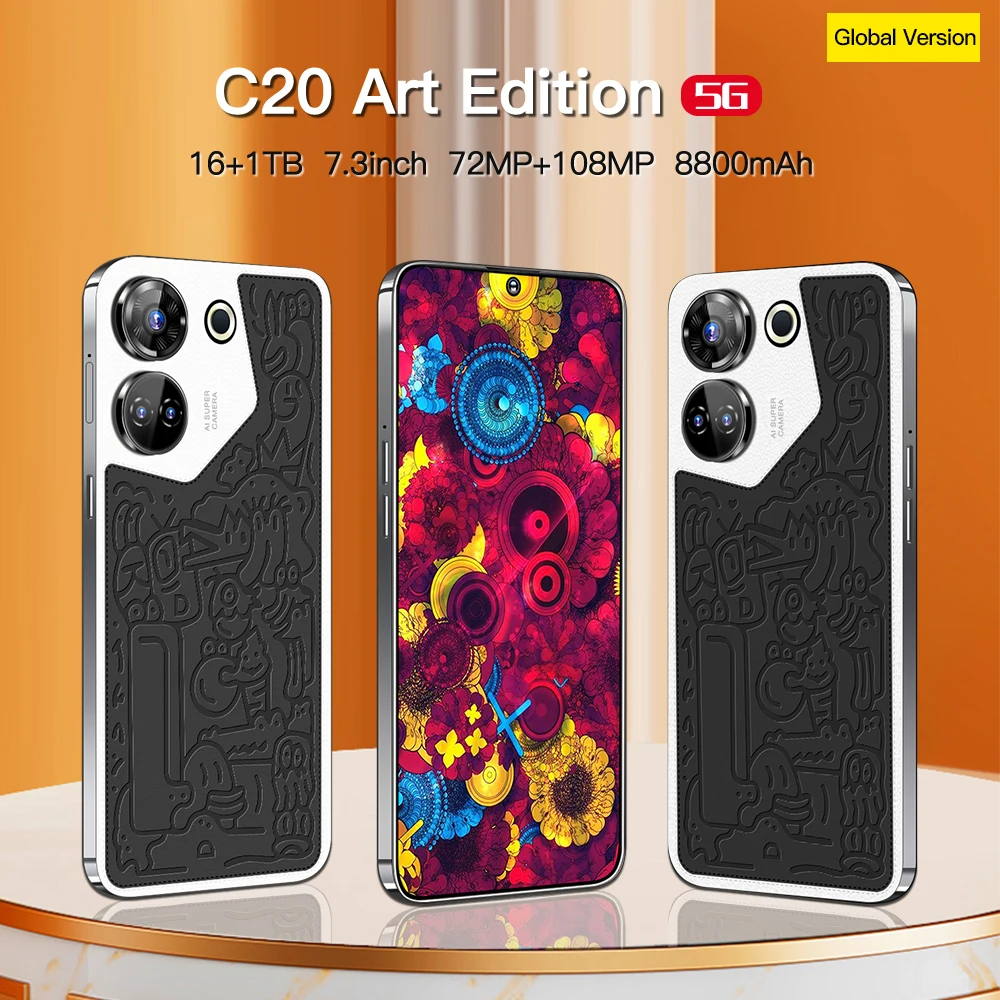 Tecno Comon 20 Face Recognition Genuine Phone 2 Sim Card Global Version Unlocked Mobile Phones