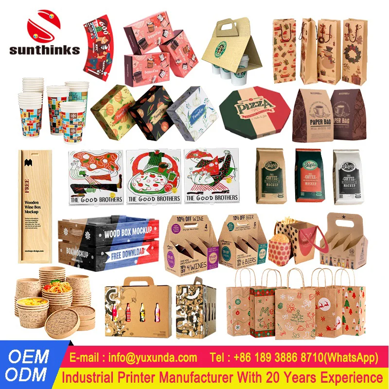 Sunthinks Digital Single Pass Inkjet Packaging Printer
