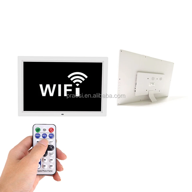 Pros 17 Inch Digital Photo Frame Wifi Android Digital Picture Videos Frame With Remote Control 1080P Video Background Music MP3