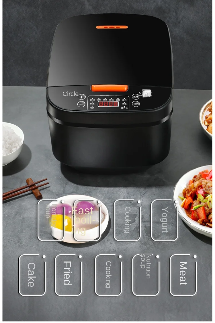 In stock Silver Crest 5L Automatic Smart Digital Touch LCD Multi Non-Stick Home Electric Digital Rice Cooker