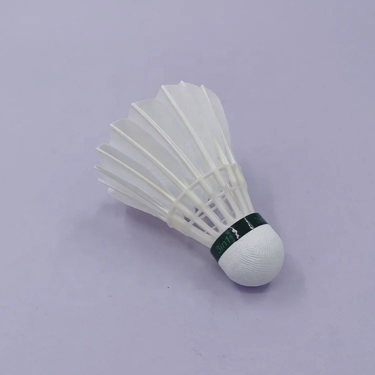 Badminton Sport Items Durable High Durability Training Badminton Goose Feather Shuttlecock 3in1 Hybrid Shuttlecocks