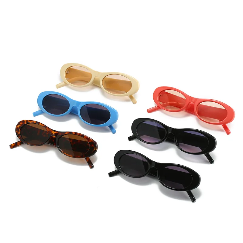 Brand Design Small Frame Retro Women Sunglasses Cheap Trendy Men Oval Sunglasses