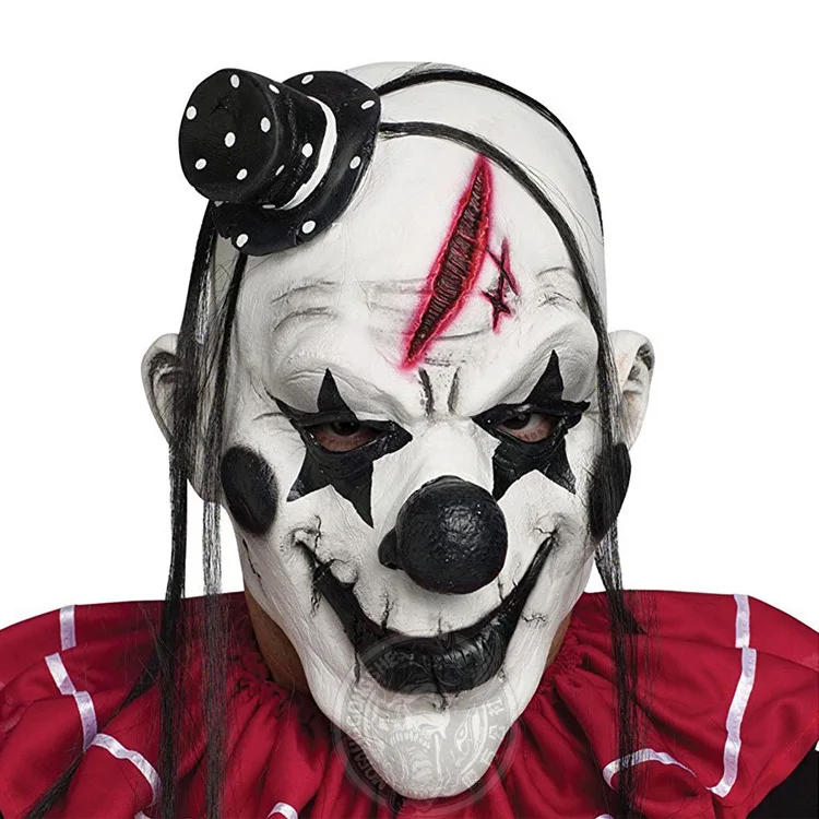 Horror Clown Mask,Scary Costume Mask for Halloween Cosplay Party Decoration Props 