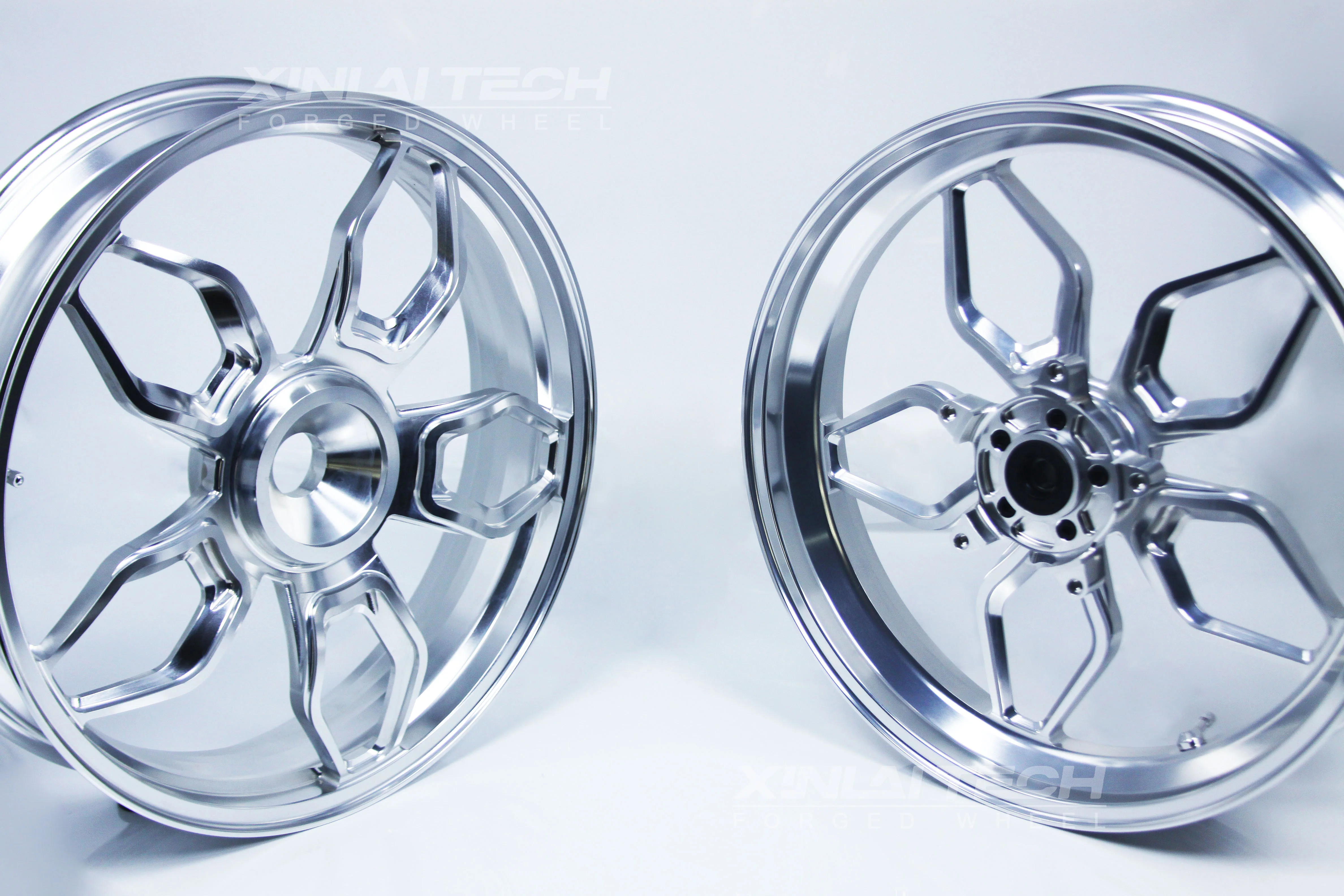 XL Silver Brushed Aluminum Alloy Forged Motorcycle Wheels for Street Bikes Custom Forged Sportbike Wheels for GSX-R Ninja R1 CBR - Image 3