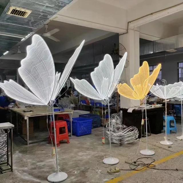 New arrival Free Standing size can be customized luminous butterfly decoration for wedding decoration events decor