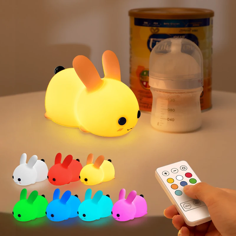 Mini Lovely Rechargeable Led Soft Touch Silicone Night Light For Kids