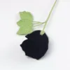 Mengsi Wine Glass Rose Bouquet - Black
