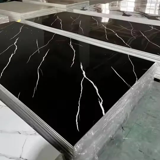 Modern PVC Marble Wall Panel 2mm 3mm Alternatives UV PVC Board Waterproof Interior PVC Marble Sheet 3mm