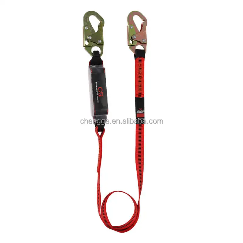 Fall Arrest Shock Absorbing Lanyards Safety Harness