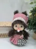 Falda a cuadros rojo-negro-blanco
