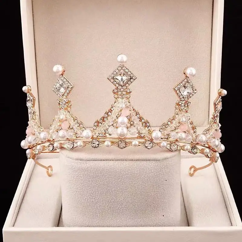 Детский головной убор в Корейском стиле с короной и цветами для девочек и подружек невесты красивые головные уборы для детей подарок на день рождения