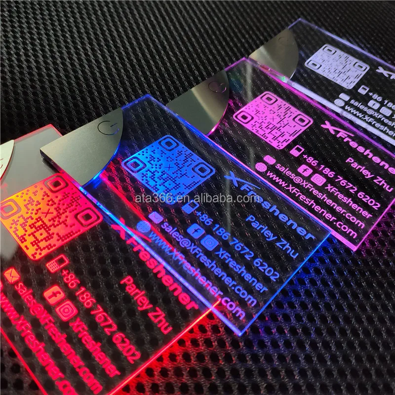 8 New 2023 Luxury Colorful Printing Led Credit Card Business Card