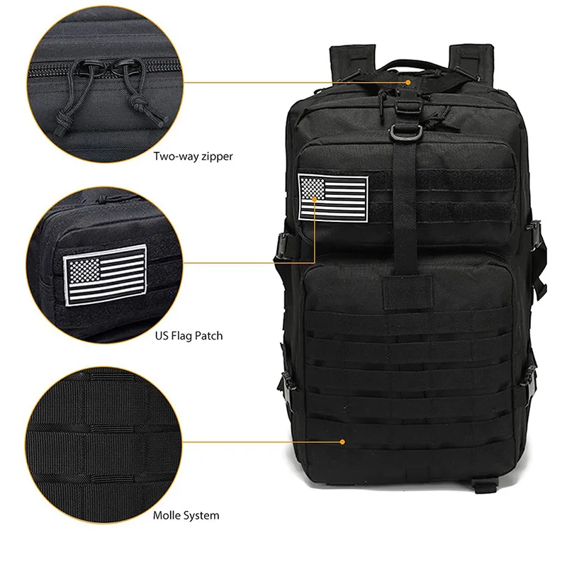 Tactical Assault Rucksack Big Capacity Tactical Backpack Bag Multipurpose Tactical Backpack for Outdoor