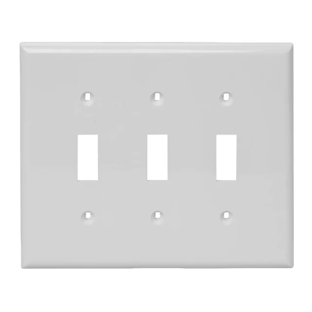 Unbreakable American 3 gang Plastic Wall Plate Switch Cover