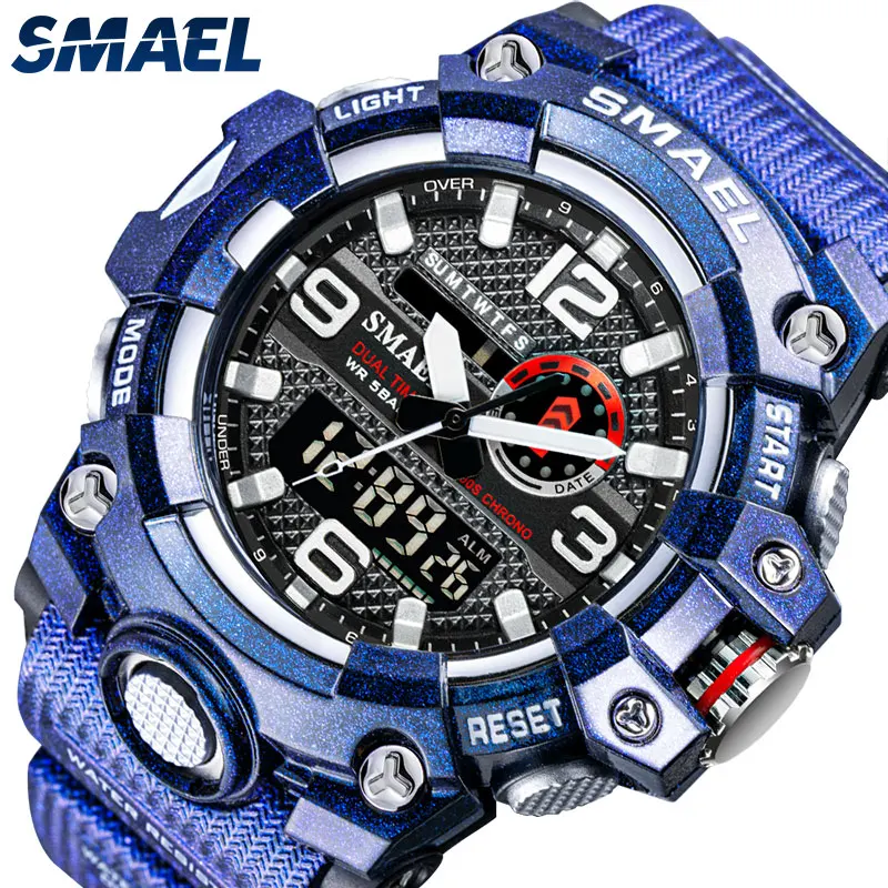 Smael 8035 Uomini Della Vigilanza Di Sport Doppio Display Analogico  Digitale Led Elettronico Orologi Da Polso Al Quarzo Impermeabile Di Nuoto Orologio  Militare - Buy Uomini Della Vigilanza Di Sport,Smael Orologi,Nuoto Orologio