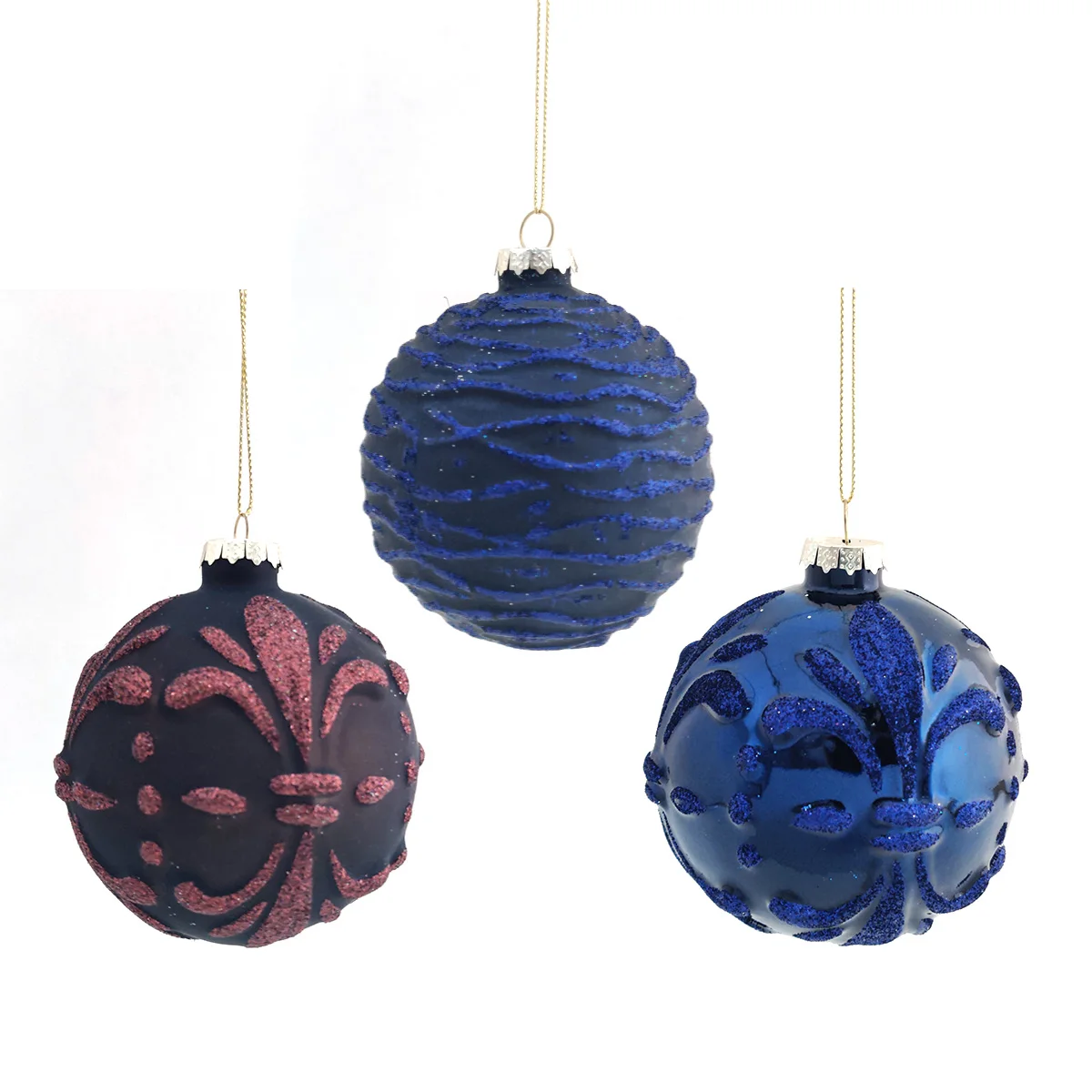 High Quality Glass Christmas Ball Cheap Custom Matte Red Christmas Glass Painted Hanging Ball Decoration Balls