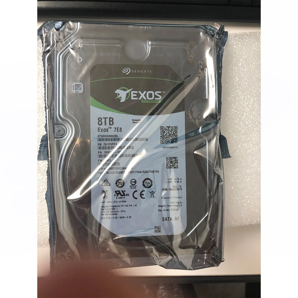 Seagate Exos 7E8 8TB 512e SATA 256MB Cache 3.5-Inch Enterprise Hard Drive  ST8000NM0055