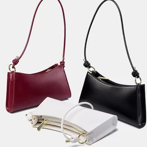 Wholesale Custom Retro Women's Leather Shoulder Bag Elegant High-quality Handbag for Ladies Minimalist Armpit Bag