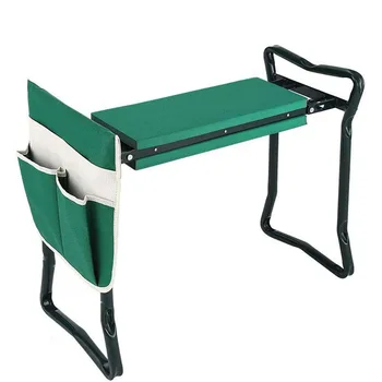 Deep Seat Folding Garden Kneeling Pad Chair Bench Metal Steel Kneeler with Handles for Gardening tool