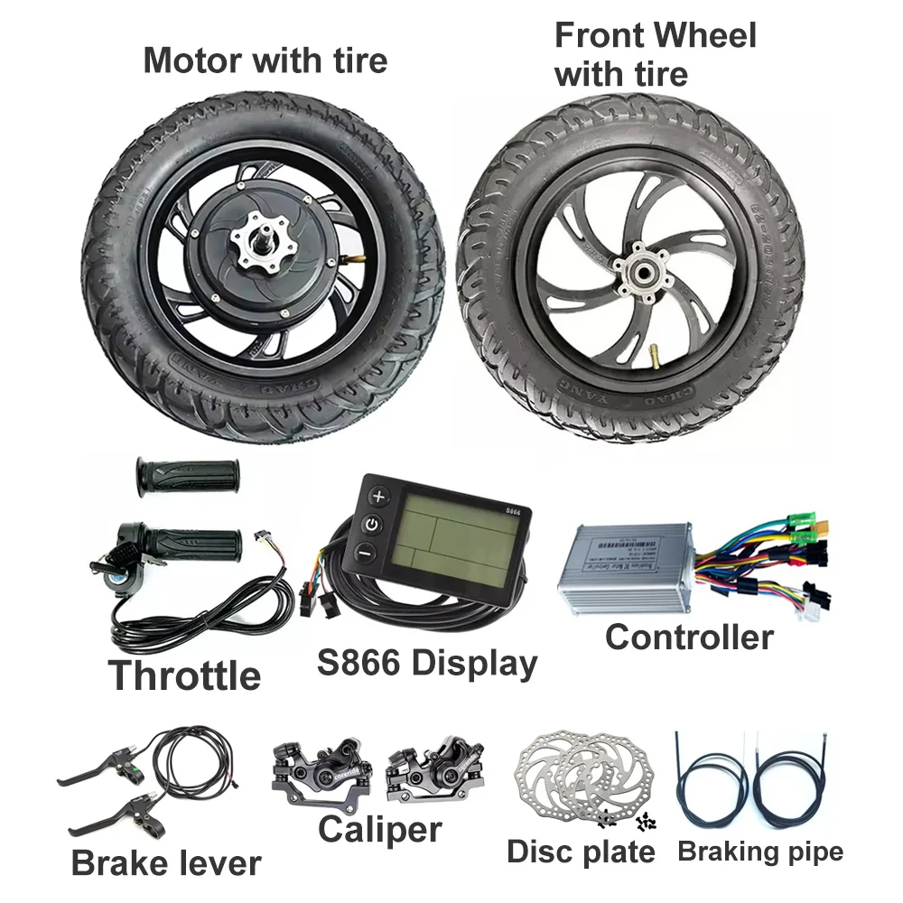 Brushless 12 Inch Electric Bike Conversion Kit 36v 48v 500w 1000w - Main Image