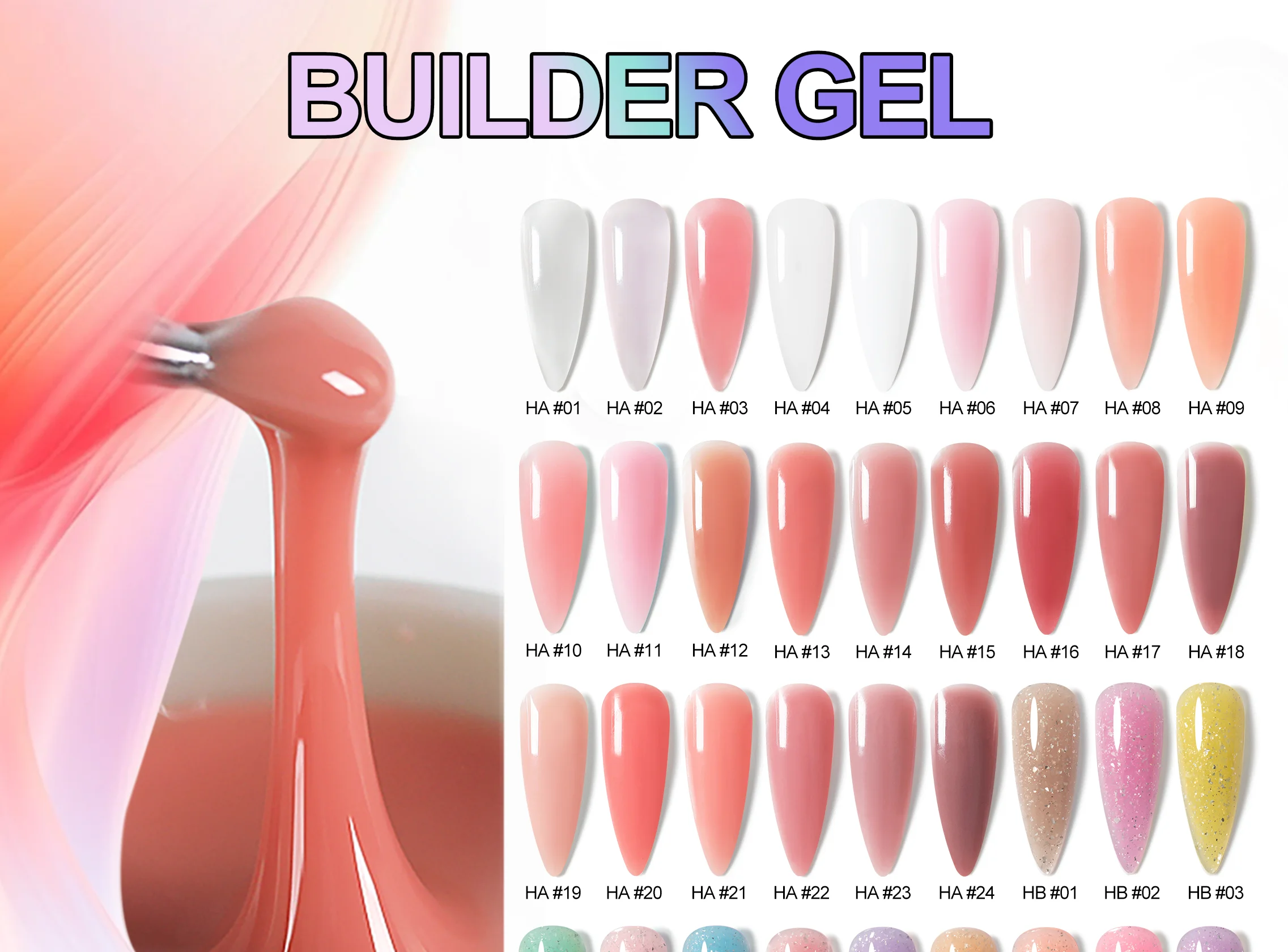 HONEYGIRL salon professional gel for nail extension thick gel jelly free sample factory