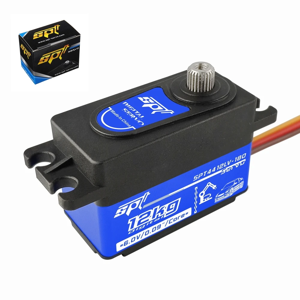 Spt4412lv-180 12kg Low Profile Digital 180 Degree Rotation Micro Servo ...