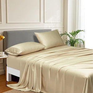 Wholesale 300 Tc Bamboo Bed Sheets Set in China Includes 1 Fitted Sheet 1 Flat Sheet 2 Pillowcases for Home or Hotels